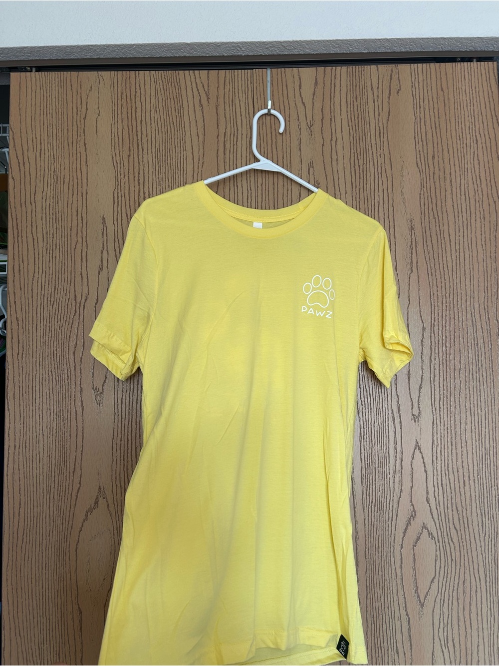 Bella Canvas Yellow Kids' Short-Sleeve Tee with White Paw Logo